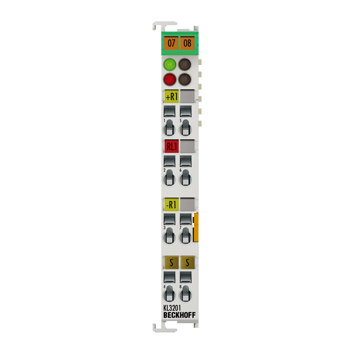 Beckhoff KL3201 Bus Terminal, 1-channel analog input, temperature, RTD (Pt100), 16 bit Turkey