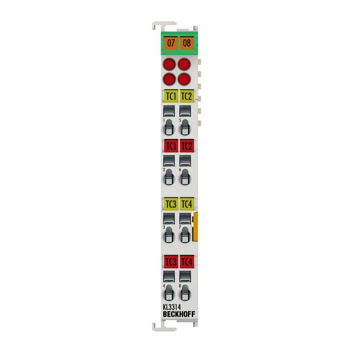 Beckhoff KL3314 Bus Terminal, 4-channel analog input, temperature, thermocouple, 16 bit Turkey