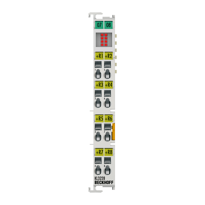 Beckhoff KL3228 Bus Terminal, 8-channel analog input, temperature, RTD (Pt1000, Ni1000), 16 bit Turkey