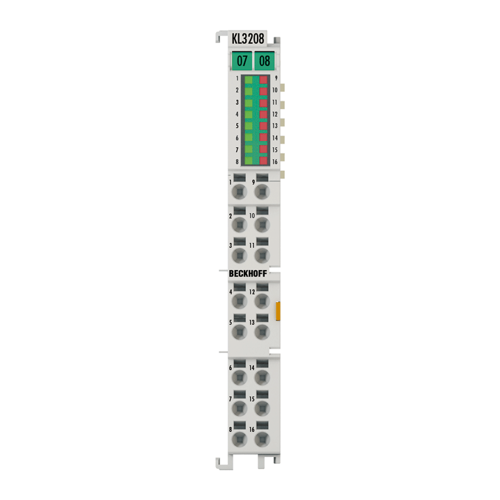 Beckhoff KL3208-0010 Bus Terminal, 8-channel analog input, temperature, RTD (Pt1000, NTC), 16 bit Turkey