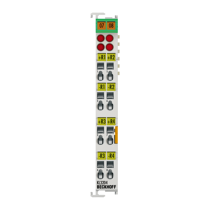 Beckhoff KL3204 Bus Terminal, 4-channel analog input, temperature, RTD (Pt100), 16 bit Turkey