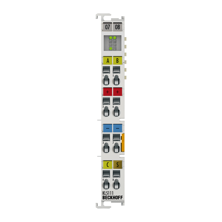 Beckhoff KL5111 Bus Terminal, 1-channel encoder interface, incremental, 24 V DC HTL, 250 kHz Turkey