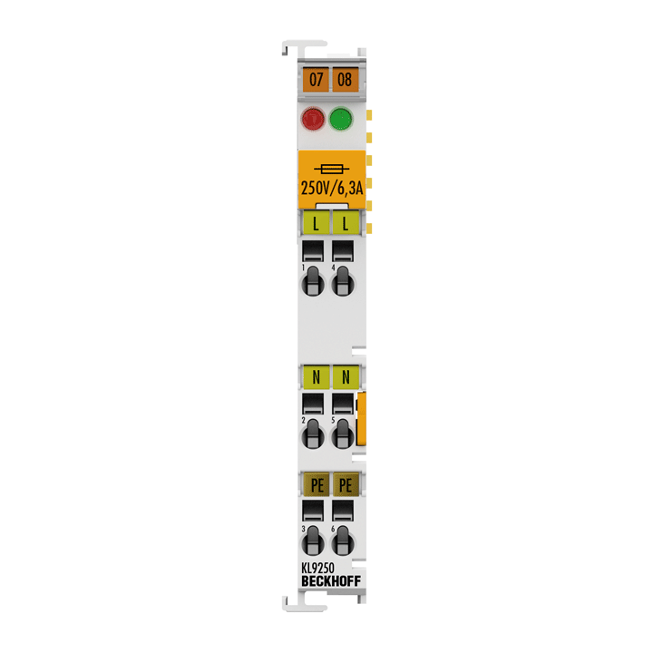 Beckhoff KL9250 Potential supply terminal, 120…230 V AC, with fuse Turkey