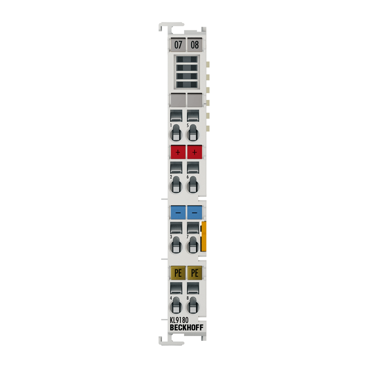 Beckhoff KL9180 Potential distribution terminal, 2 x 24 V DC; 2 x 0 V DC, 2 x PE Turkey