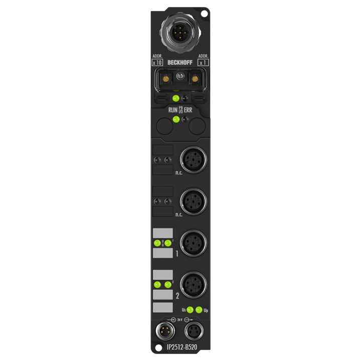 Beckhoff IP2512-B520 Fieldbus Box, 2-channel PWM output, DeviceNet, 24 V DC, 25 A, M12 Turkey