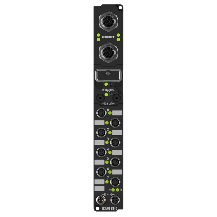 Beckhoff IL2301-B110 Coupler Box, 4-channel digital input + 4-channel digital output, EtherCAT, 24 V DC, 3 ms, 05 A, M8 Turkey