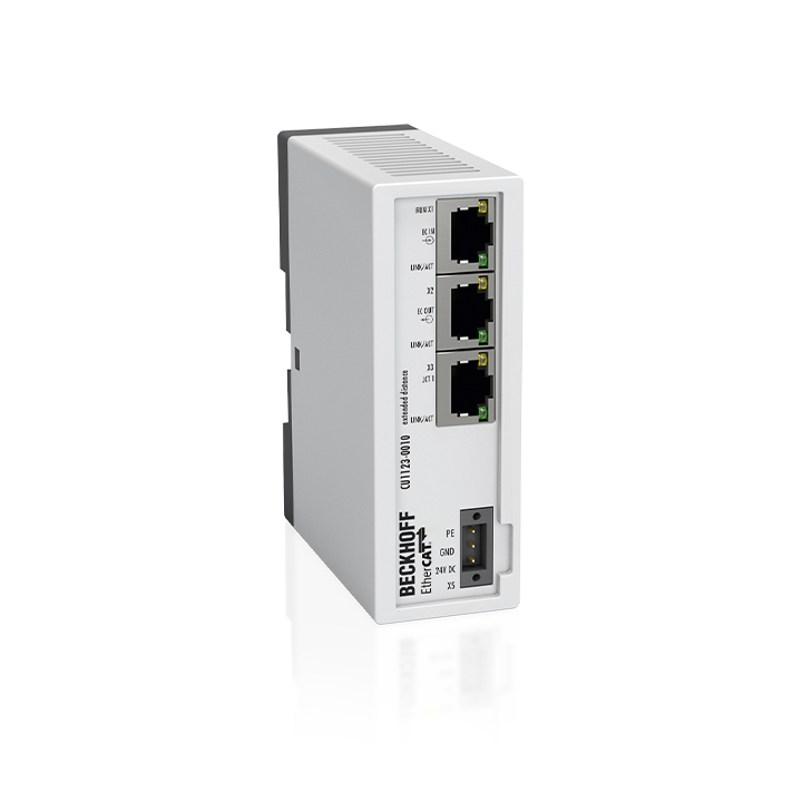 Beckhoff CU1123-0010 Infrastructure, 3-port junction, EtherCAT, 100 Mbit/s, 24 V DC, RJ45, Extended Distance Turkey