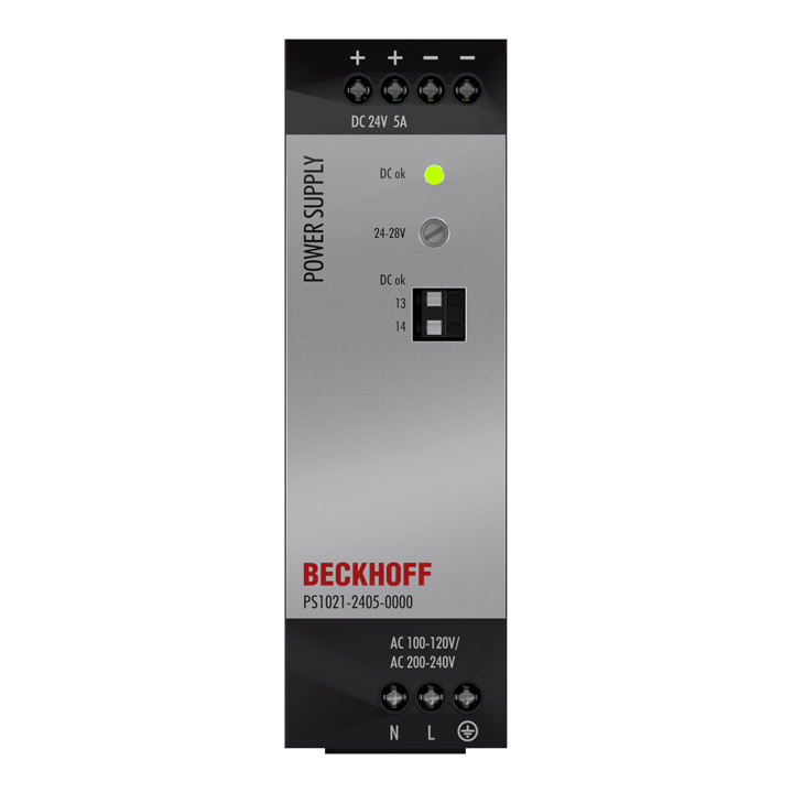 Beckhoff PS1021-2405-0000 Power supply PS1000; output: 24 V DC, 5 A; input: AC 100…120/200…240 V, 1-phase Turkey