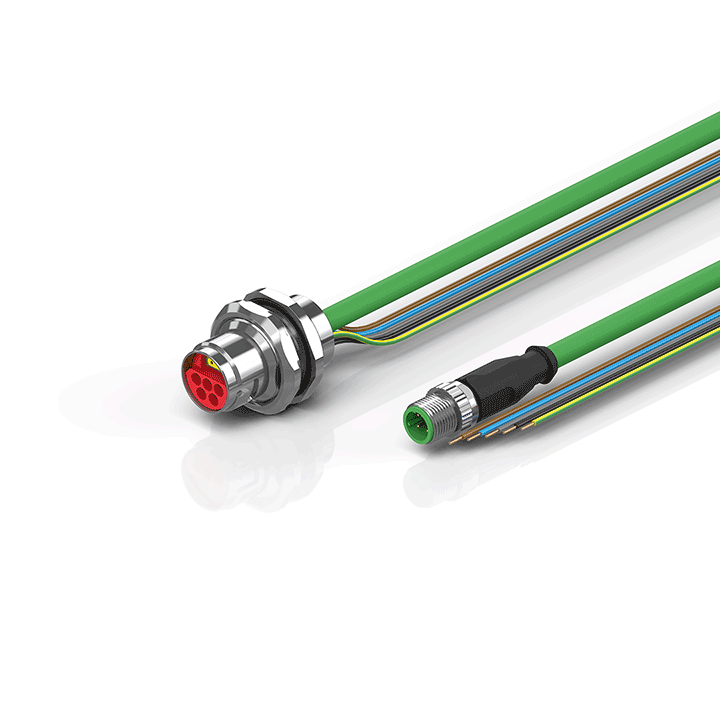Beckhoff ZK7208-AV53-Axxx B17, ENP cable, PUR, 5 G 15 mm² + (1 x 4 x AWG22), drag chain suitable, key 1 (2 x 24 V DC + PE) Turkey
