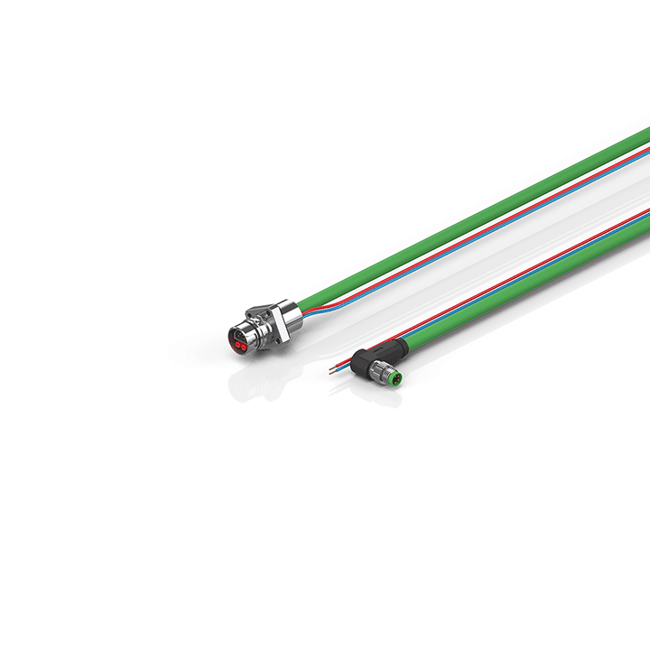 Beckhoff ZK7102-AA03-Axxx B12, ENP cable, PUR, 2 x 075 mm² + (1 x 4 x AWG22), drag chain suitable, key 1 (24 V DC) Turkey