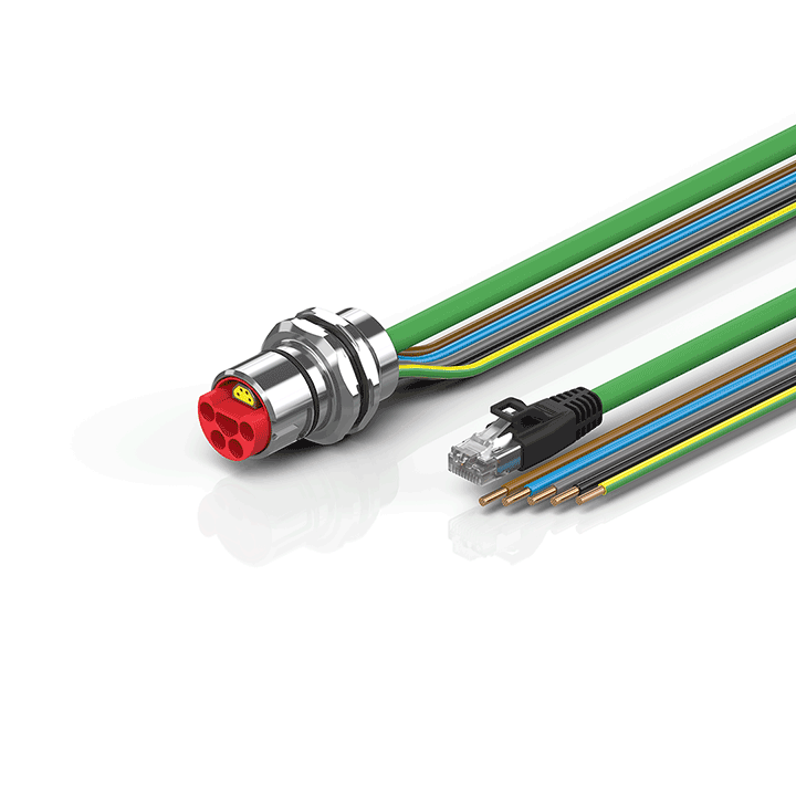 Beckhoff ZK7A14-AX00-Axxx B23, ENP cable, PUR, 5 G 40 mm² + (1 x 4 x AWG22), drag chain suitable, key 3 (user-defined voltage) Turkey