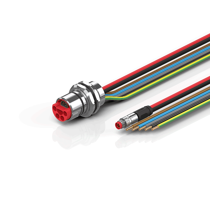 Beckhoff ZK7714-AX00-0xxx B23, ECP cable, PUR, 5 G 40 mm² + (1 x 4 x AWG22), drag chain suitable, key 1 (400 V AC) Turkey