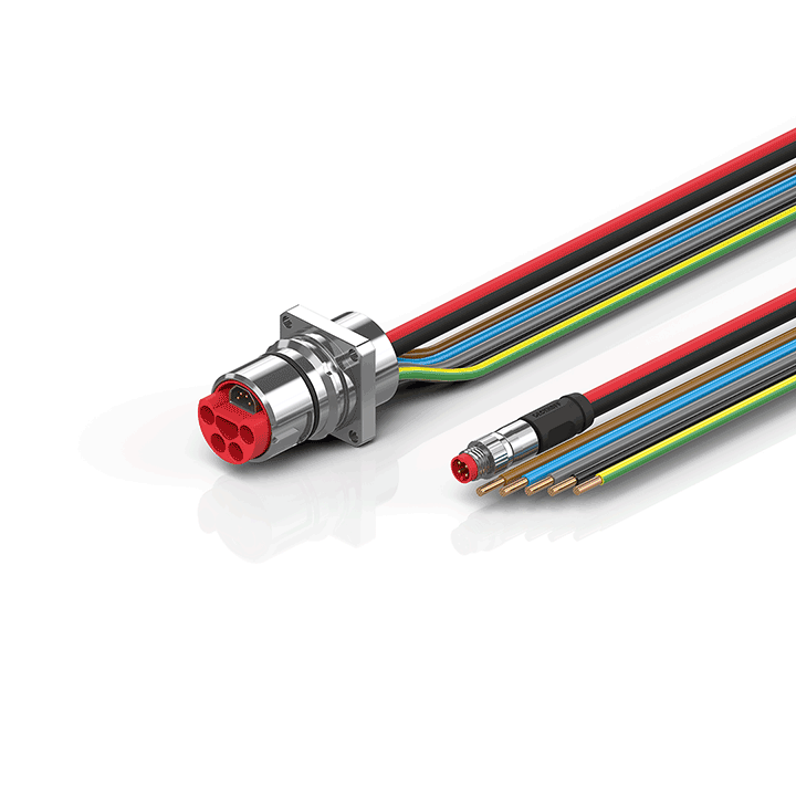 Beckhoff ZK7714-AT00-0xxx B23, ECP cable, PUR, 5 G 40 mm² + (1 x 4 x AWG22), drag chain suitable, key 2 (400 V AC) Turkey