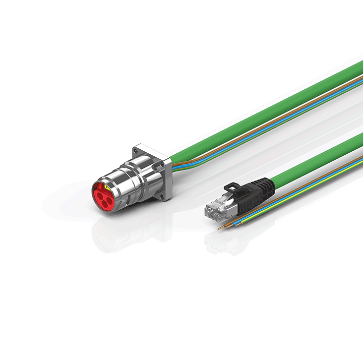 Beckhoff ZK7610-BL00-Axxx B17, ENP cable, PUR, 3 G 25 mm² + (1 x 4 x AWG22), drag chain suitable, key 2 (230 V AC) Turkey