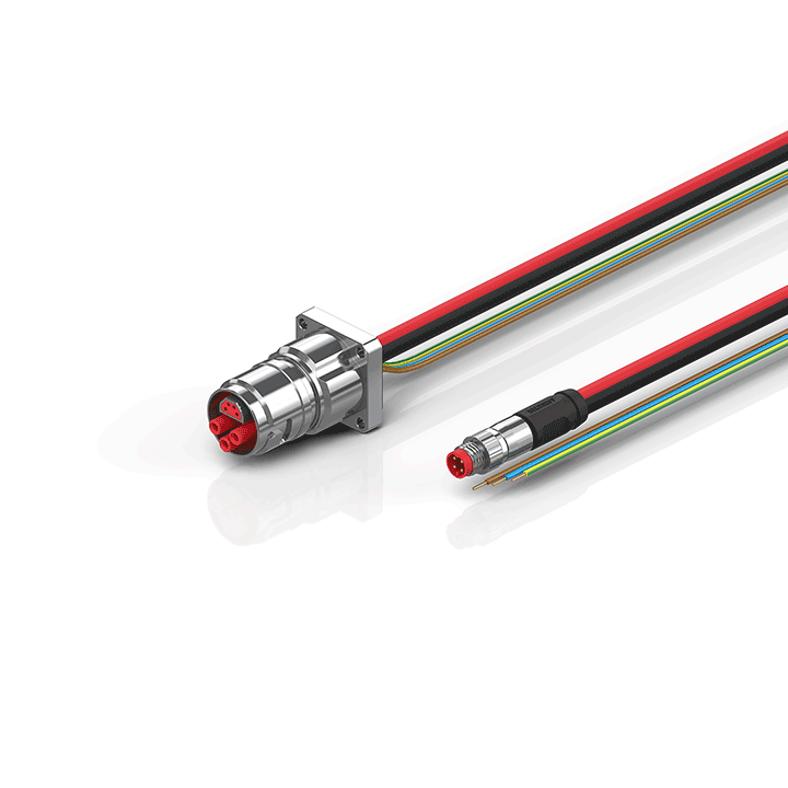 Beckhoff ZK7610-BK00-0xxx B17, ECP cable, PUR, 3 G 25 mm² + (1 x 4 x AWG22), drag chain suitable, key 2 (230 V AC) Turkey