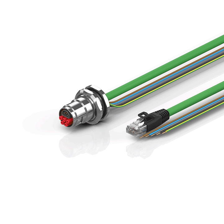 Beckhoff ZK7608-BY00-Axxx B17, ENP cable, PUR, 5 G 15 mm² + (1 x 4 x AWG22), drag chain suitable, key 2 (400 V AC) Turkey