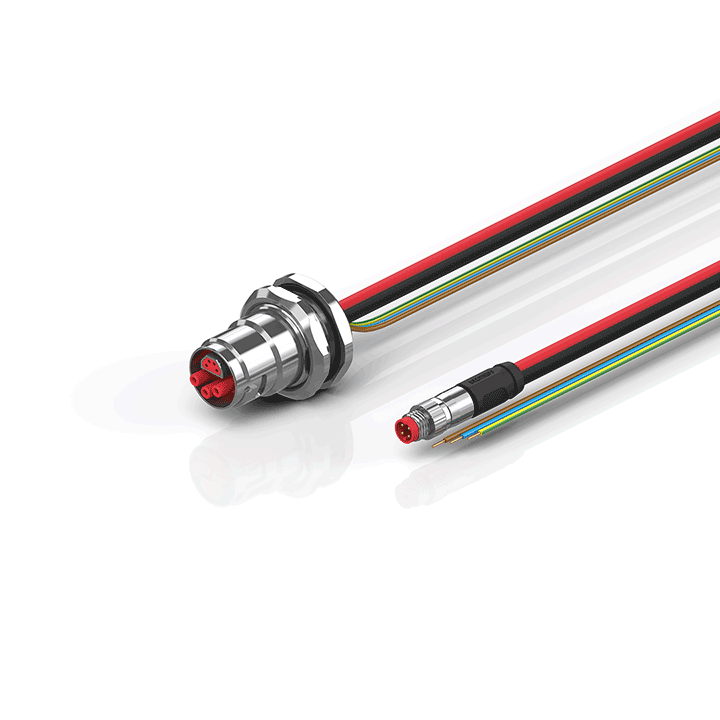 Beckhoff ZK7606-BM00-0xxx B17, ECP cable, PUR, 3 G 15 mm² + (1 x 4 x AWG22), drag chain suitable, key 2 (230 V AC) Turkey