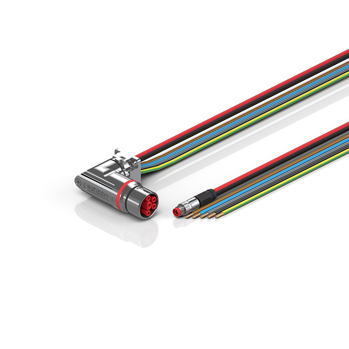 Beckhoff ZK7314-CI00-0xxx B23, ECP cable, PUR, 5 G 40 mm² + (1 x 4 x AWG22), drag chain suitable, key 1 (2 x 24 V DC + PE) Turkey