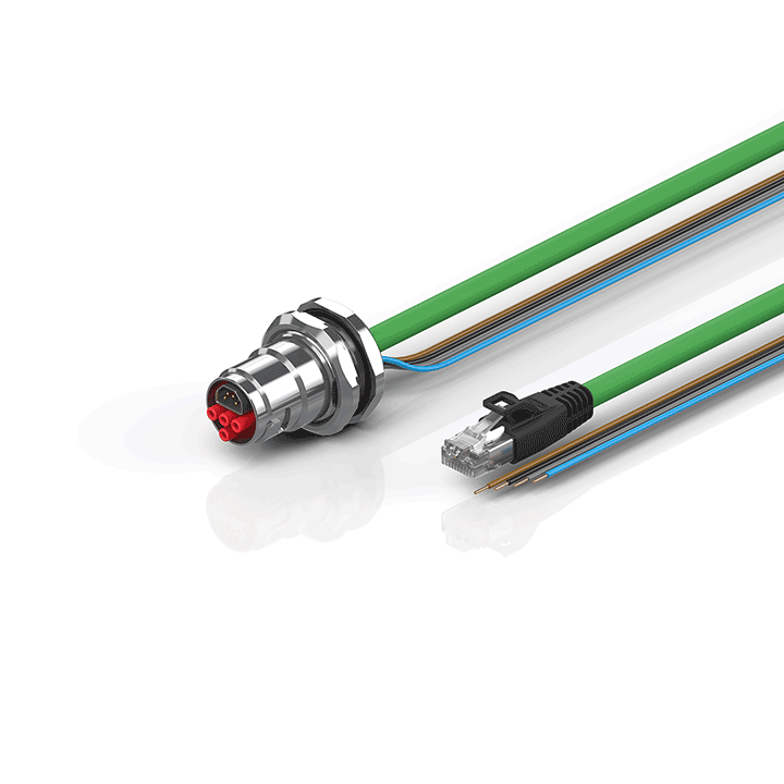 Beckhoff ZK7224-BS00-Axxx B17, ENP cable, PUR, 4 x 15 mm² + (1 x 4 x AWG22), drag chain suitable, key 1 (2 x 24 V DC) Turkey