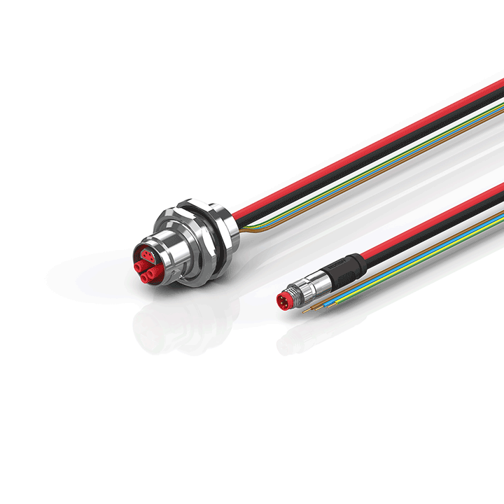 Beckhoff ZK7210-AI00-0xxx B17, ECP cable, PUR, 3 G 25 mm² + (1 x 4 x AWG22), drag chain suitable, key 1 (24 V DC) Turkey