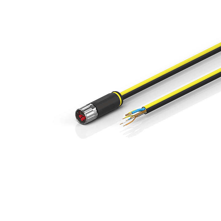 Beckhoff ZK7210-1900-Axxx B17, ENP cable, PUR, 3 G 25 mm² + (1 x 4 x AWG22), drag chain suitable, key 1 (24 V DC) Turkey