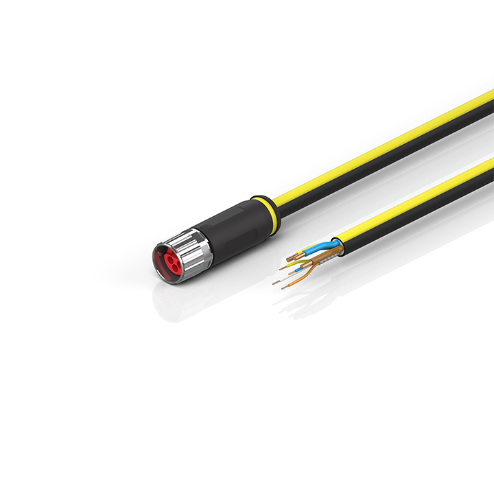 Beckhoff ZK7210-1800-Axxx B17, ENP cable, PUR, 3 G 25 mm² + (1 x 4 x AWG22), drag chain suitable, key 1 (24 V DC) Turkey