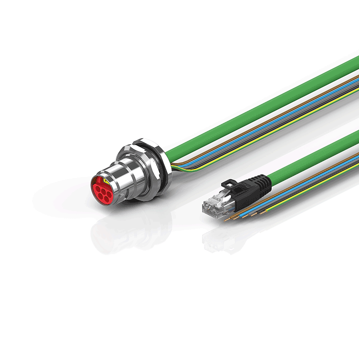 Beckhoff ZK7208-BZ00-Axxx B17, ENP cable, PUR, 5 G 15 mm² + (1 x 4 x AWG22), drag chain suitable, key 1 (2 x 24 V DC + PE) Turkey