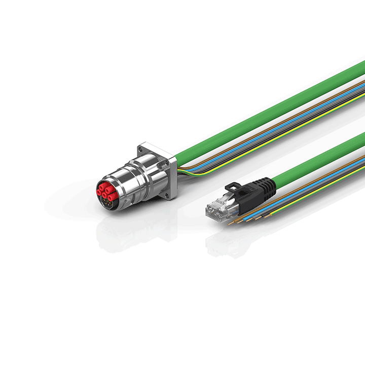 Beckhoff ZK7208-BW00-Axxx B17, ENP cable, PUR, 5 G 15 mm² + (1 x 4 x AWG22), drag chain suitable, key 1 (2 x 24 V DC + PE) Turkey