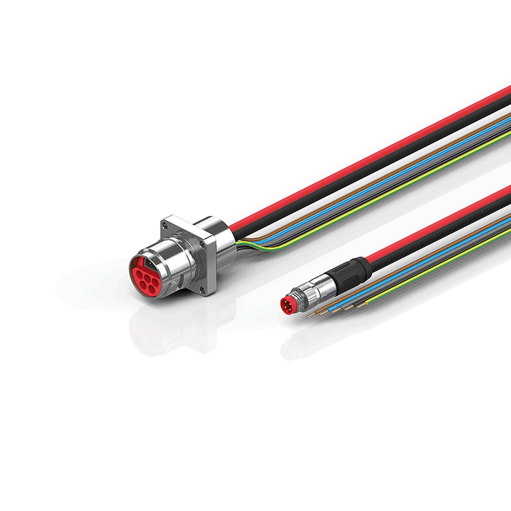 Beckhoff ZK7208-AT00-0xxx B17, ECP cable, PUR, 5 G 15 mm² + (1 x 4 x AWG22), drag chain suitable, key 1 (2 x 24 V DC + PE) Turkey