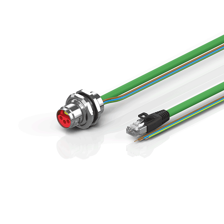 Beckhoff ZK7206-AJ00-Axxx B17, ENP cable, PUR, 3 G 15 mm² + (1 x 4 x AWG22), drag chain suitable, key 1 (24 V DC) Turkey