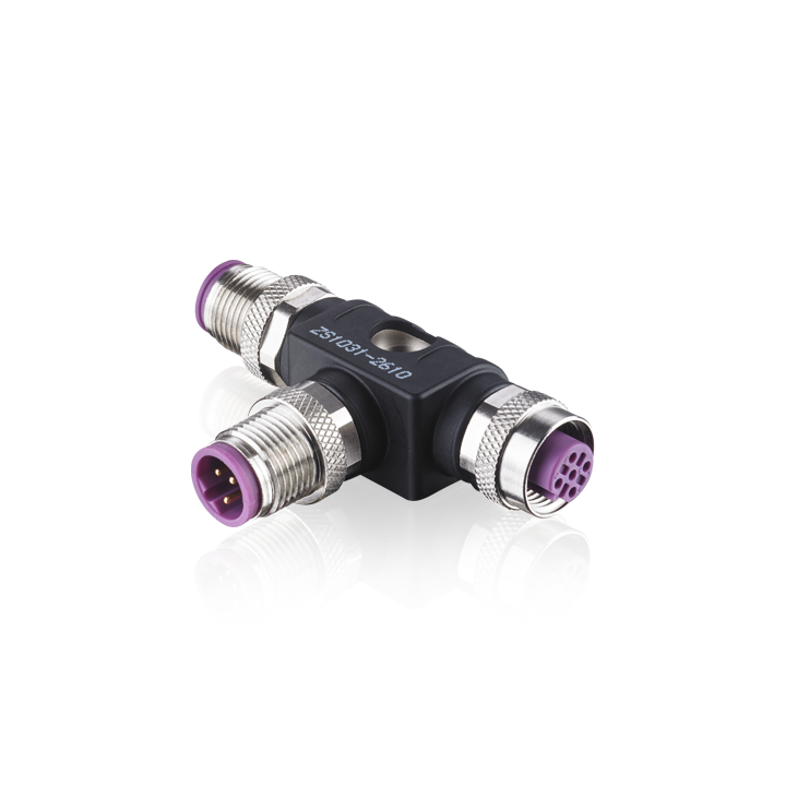 Beckhoff ZS1031-2610 Plug T splitter for PROFIBUS, Modbus, RS485, IP67, without 5 V on the plug, shielded Turkey