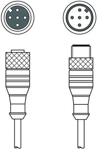 Leuze KDS U-M12-5A-M12-5A-V1-200 Interconnection cable