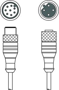 Leuze KDS PB-M12-4A-M12-8A-P0-020 Interconnection cable