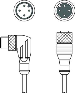 Leuze KDS U-M12-4A-M12-4W-P1-020-24X Interconnection cable Turkey