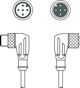 Leuze KDS DN-M12-5W-M12-5W-P3-050 Interconnection cable