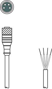 Leuze KD U-M8-4A-V1-020 Connection cable Turkey