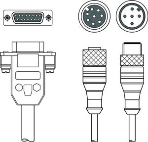 Leuze KB M12A-8P-PC-IO-3000 Connection cable