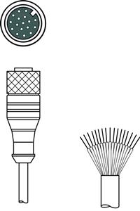 Leuze KD U-M12-HA-P1-050 Connection cable