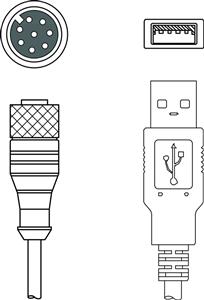 Leuze KB M12A-8P-USB-3000 Connection cable Turkey