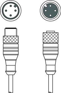 Leuze K-DS M12A-M12A-4P-20m-PVC