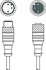 Leuze KDS U-M12-3A-M12-3A-P1-006 Interconnection cable