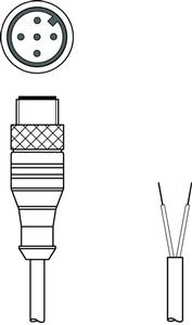 Leuze KS PB-M12-4A-P3-150 Connection cable