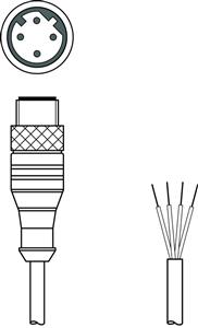 Leuze KS ET-M12-4A-P7-020 Connection cable