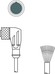 Leuze KD U-M23-CW-P1-100 Connection cable