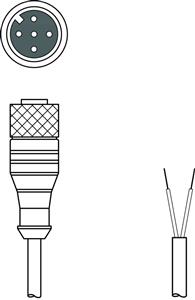 Leuze KD PB-M12-4A-P3-050 Connection cable