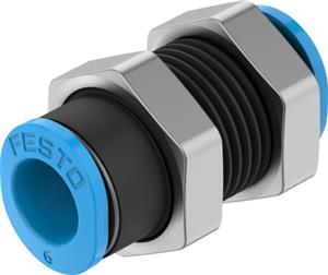 Festo QSMS-6-100 Push-in bulkhead connector