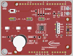 Infineon TLE4241SYS_SHIELD Shield for Arduino and evaluation board for TLE4241GM Turkey