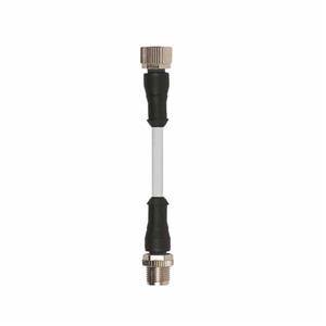 Euchner C-M12F05-05X034PU03,0-M12M05-159357 Connecting cable with 2 plug connectors M12, 5-pin, 3 m, AIDA standard