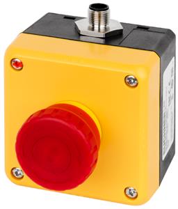 Euchner ES-FB1W-XW1E-LV412Q4MFR-YO-1C2530 Emergency stop ES-FB-XW devices with housing, M12, 5-pin