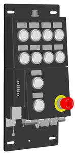 Euchner MGB-CB-PN-119111 Control panel MGB--PN with 13 control elements, push-pull plug, connection for stack light, RC12